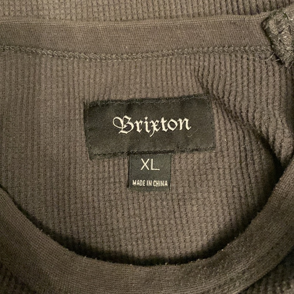 Brixton size XL mens thermal waffle knit long sleeve tshirt Brxtn service co - Picture 4 of 9